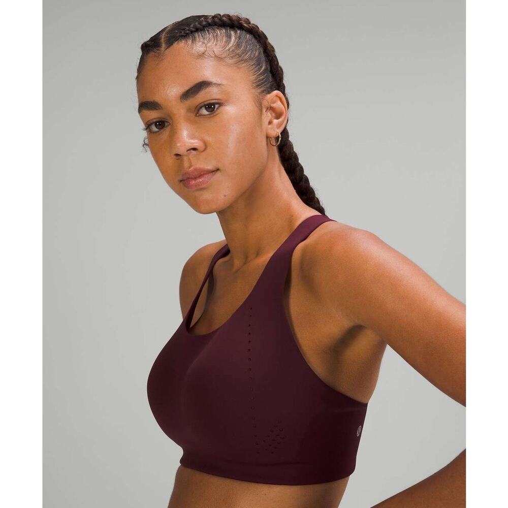 Lululemon‎ Airsupport Bra Supportive Sports Bra Burgundy Red 36C Running